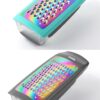 Rainbow Titanium Handheld Grater Set – Stainless Steel with Removable Containers - Image 5