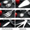 6-Piece Stainless Steel Silverware Serving Set – Dishwasher Safe Serving Spoons and Utensils - Image 5
