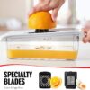 11-in-1 Mandoline Slicer & Kitchen Gadget Set – Fruit Cutter, Grater, Spiralizer & More (White) - Image 4