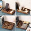 Set of 7 Rustic Wooden Serving Trays with Handles – Rectangular Platters for Entertaining & Home Decor - Image 4