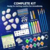 Glow in the Dark Rock Painting Kit, Arts & Crafts for Kids Ages 6-12, Creative Paint Kit for Boys & Girls, Birthday Gift Toy - Image 4