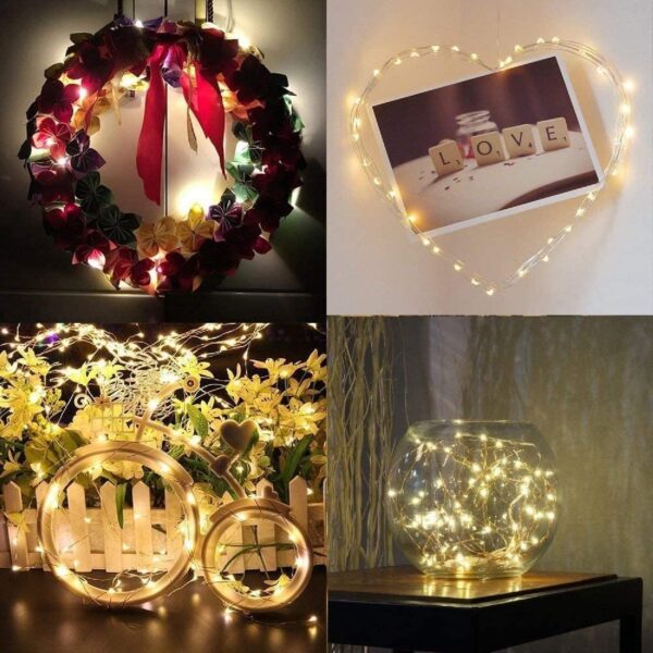 100LED Battery-Operated Fairy Lights – 10M Warm White Starry String with Timer, Indoor & Decor