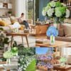 21" White Artificial Hydrangeas – 3 Real Touch Stems for Home, Wedding & Decor - Image 7