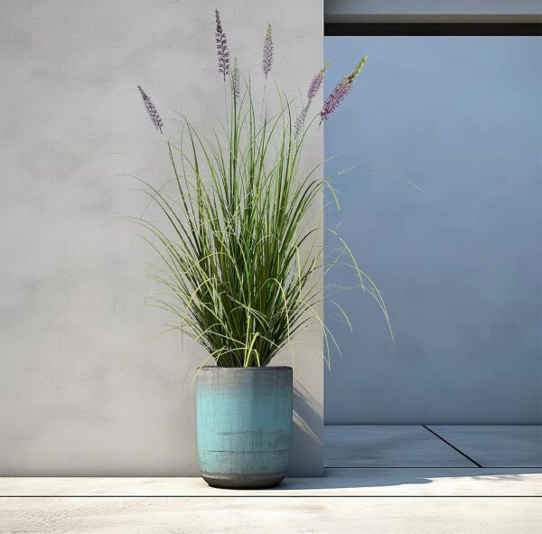 47in Tall Artificial Lavender Plants (2-Pack) – Potted Faux Indoor Houseplants for Home Décor"