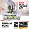 11-in-1 Mandoline Slicer & Kitchen Gadget Set – Fruit Cutter, Grater, Spiralizer & More (White) - Image 5