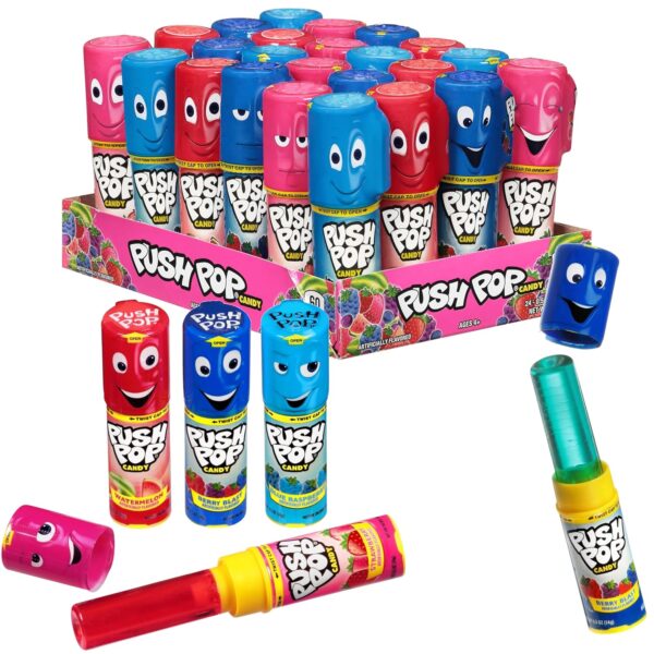 Easter Candy Party Favors – 24-Count Push Pop Lollipop Variety for Gift Baskets & Birthdays