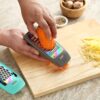Rainbow Titanium Handheld Grater Set – Stainless Steel with Removable Containers - Image 2