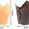 200-Piece Brown Tulip Muffin Liners – Greaseproof & Heat-Resistant for Weddings & Parties - Image 3