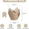 150-Piece Tulip Baking Cups – Greaseproof Cupcake Liners for Weddings & Parties (Flower, Brown) - Image 2