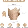 150-Piece Tulip Baking Cups – Greaseproof Cupcake Liners for Weddings & Parties (Brown) - Image 2
