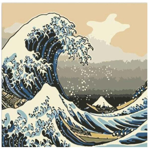 Paint by Numbers: The Great Wave off Kanagawa by Hokusai (1831) – Famous Paintings Kit