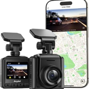 2K WiFi Dash Cam – Front Car Camera with App, External GPS, 1.5’’ IPS Display