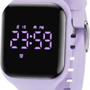 Children’s Digital Sports Watch with Step Tracker, Pedometer, and Vibration Alarm