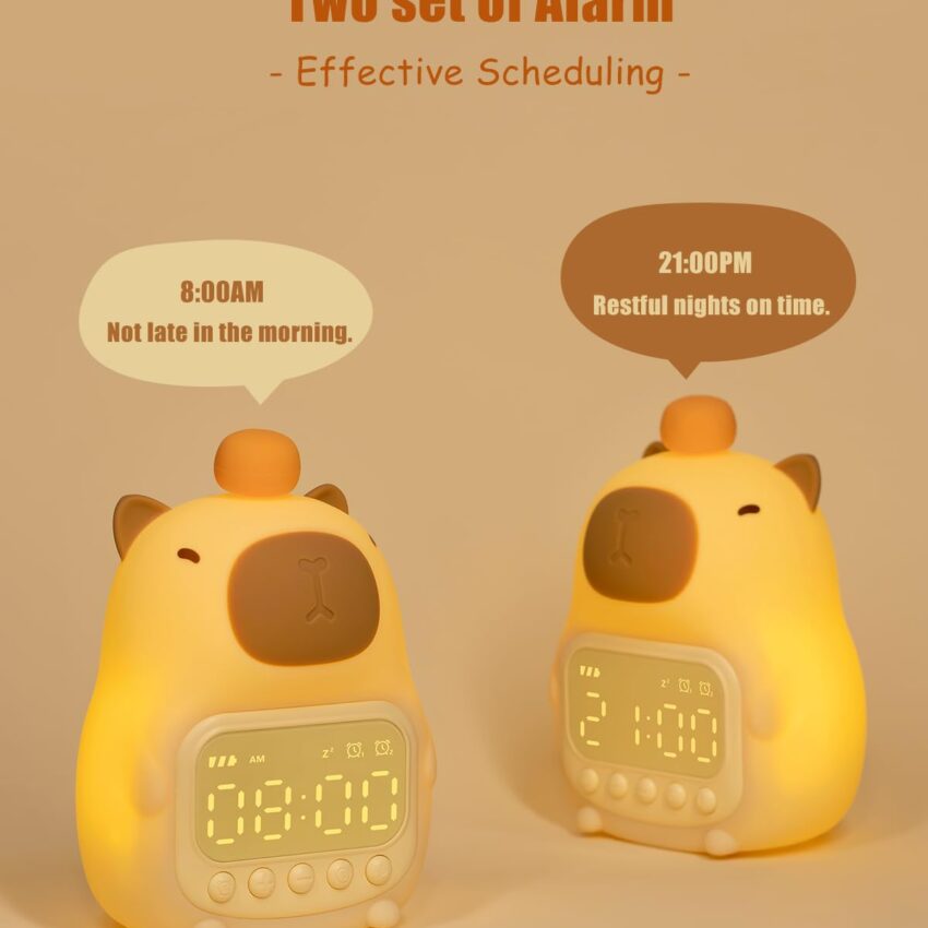 Toddler Alarm Clock with Night Light for Bedrooms