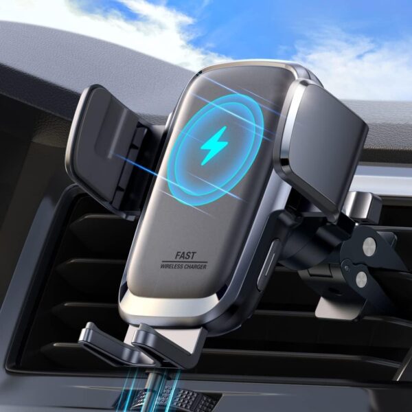 Wireless 15W Fast Charging Auto Clamping Car Mount