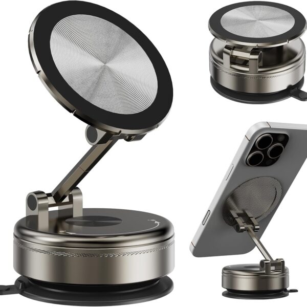Magnetic Car Phone Holder with Strong Suction 360° Mount