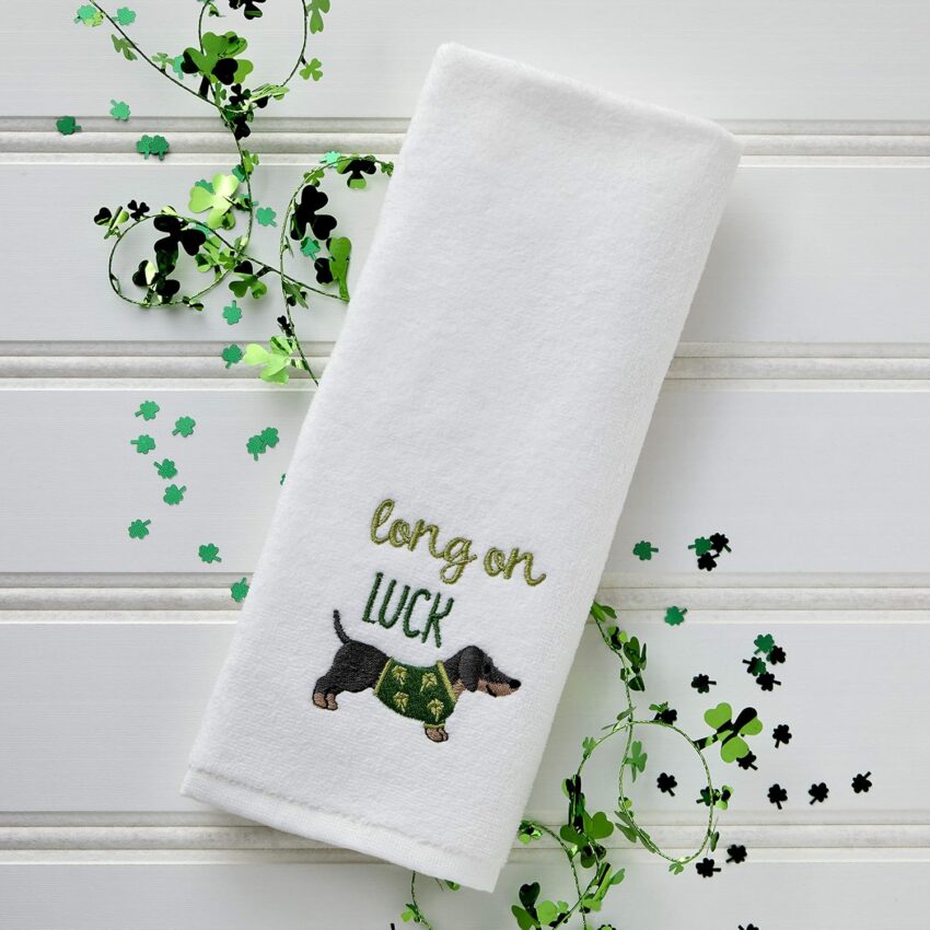 Lucky St Patricks Day Cotton Hand Towels Decorative Bath Gift