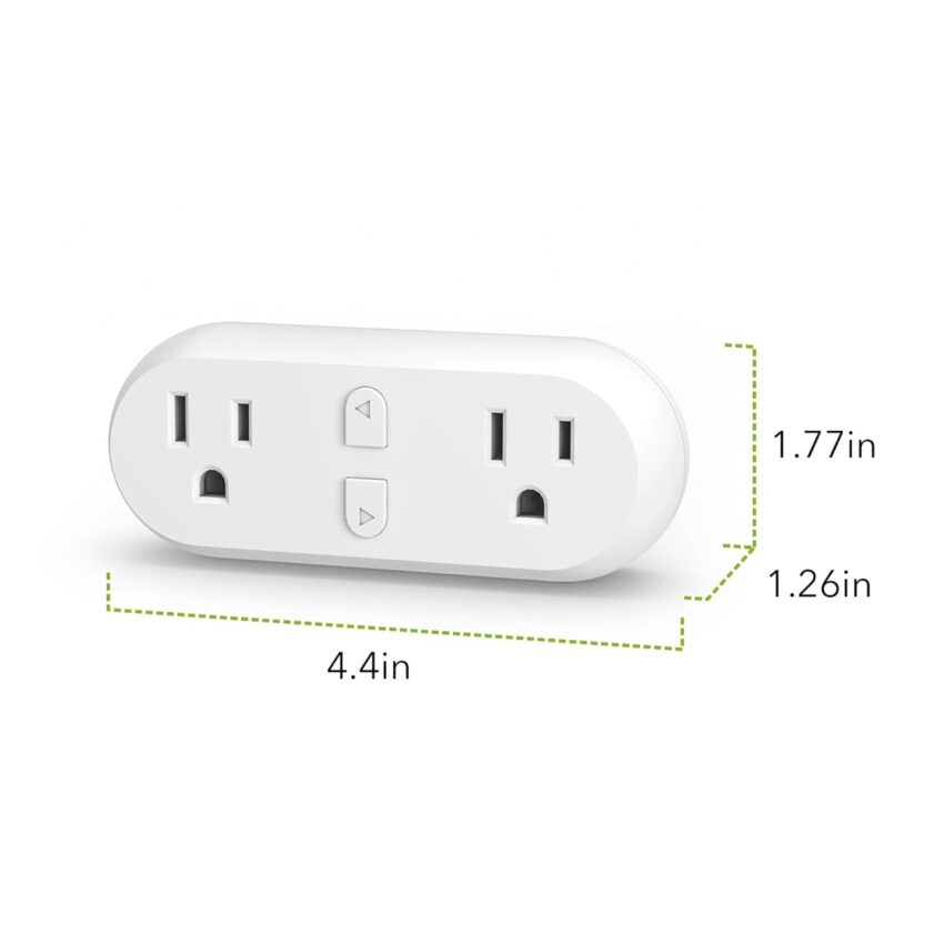Smart Plug 15A WiFi Bluetooth Dual Outlet