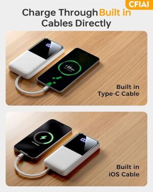 15000mAh Portable Charger Power Bank with Built-In Fast Charging