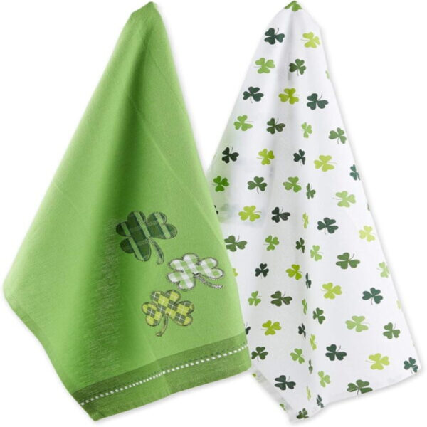 St Patricks Day Lucky Kitchen Dish Towel Set Festive Decor