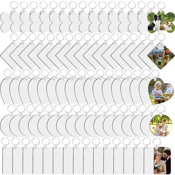 Bulk Sublimation Keychain Blanks Heat Press Craft Set