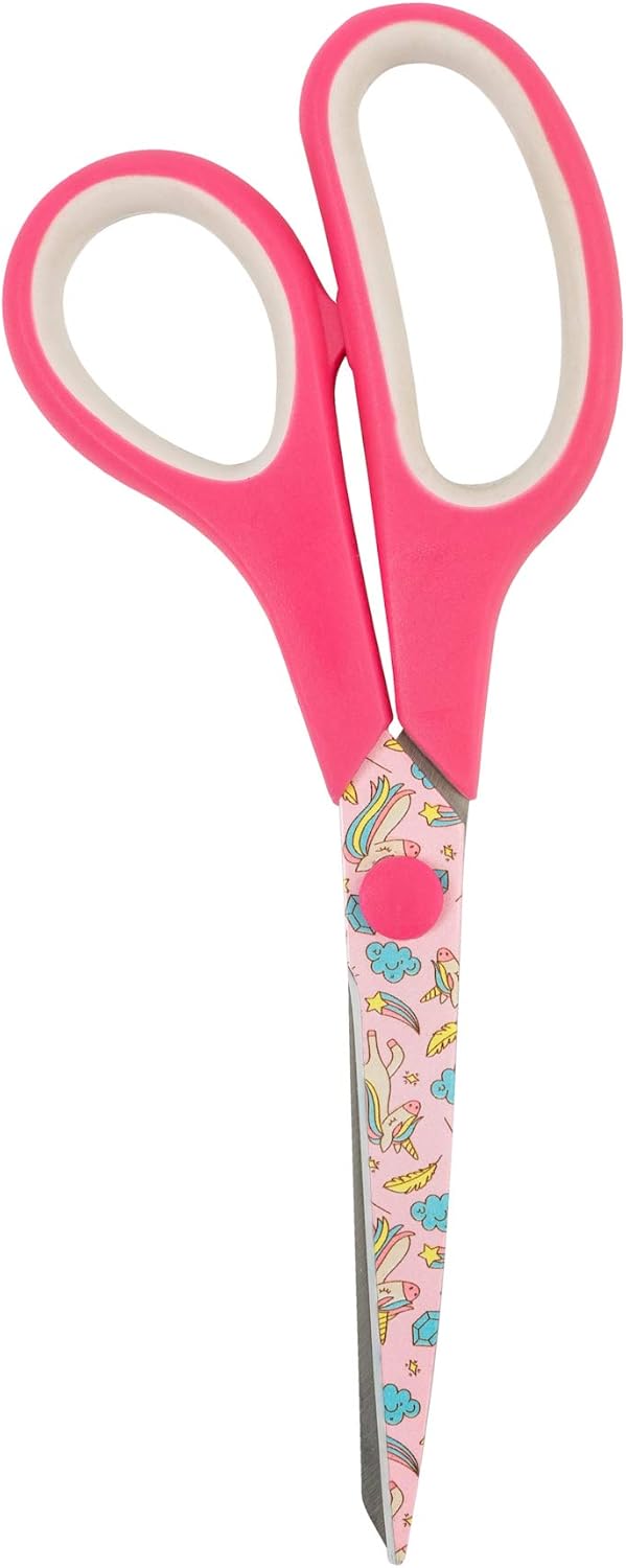 Unicorn Print Craft Scissors with Non Stick Blades