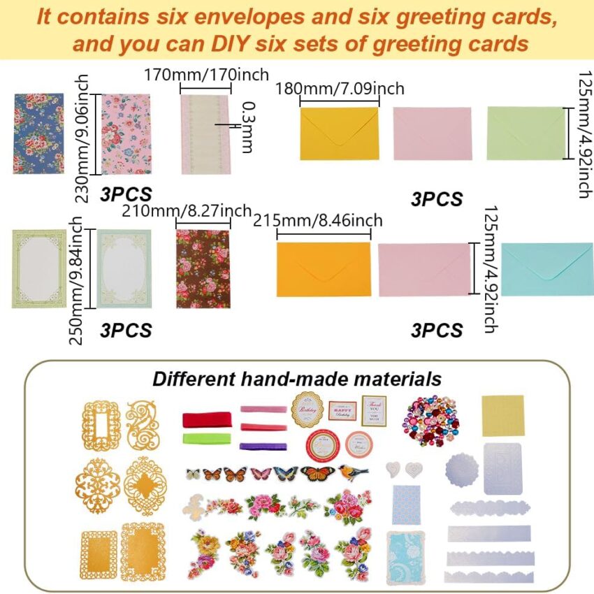 DIY Greeting Card Kit Flowers Theme Craft Set