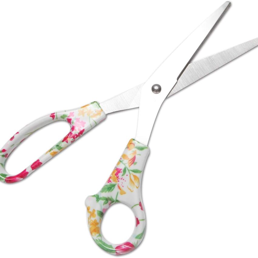 Multicolor Floral Craft Scissors Heavy Duty 8 Inch