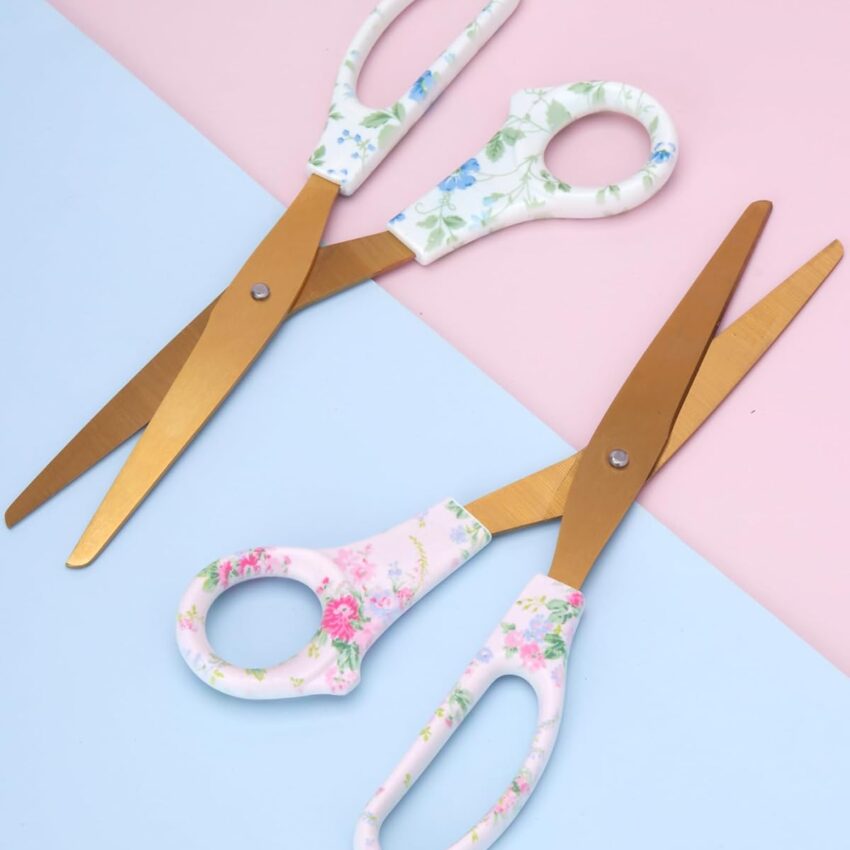 Floral Decorative Stationery Scissors for Sewing Crochet