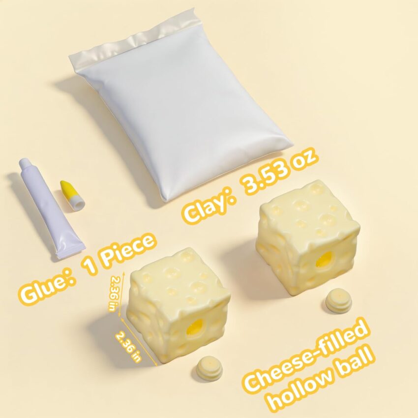 2 Pack Cheese Squishy Stress Ball Making Kit