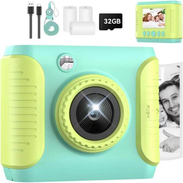 Kids Instant Print Camera Portable Digital Craft Kit