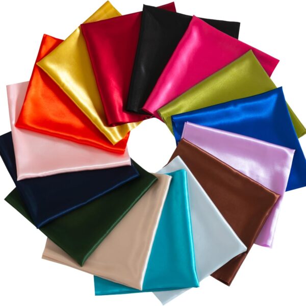 Assorted Satin Crafting Fabric Precut Quilt Squares
