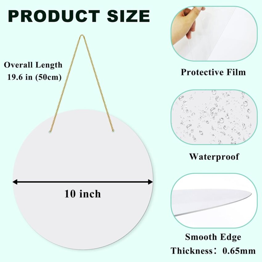 Round Sublimation Door Hanger Blanks Heat Press Set