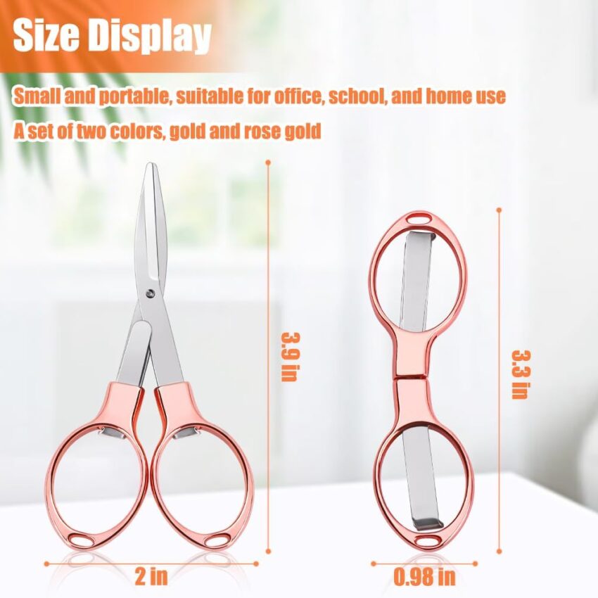 Folding Travel Scissors 2 Pack for Needlework
