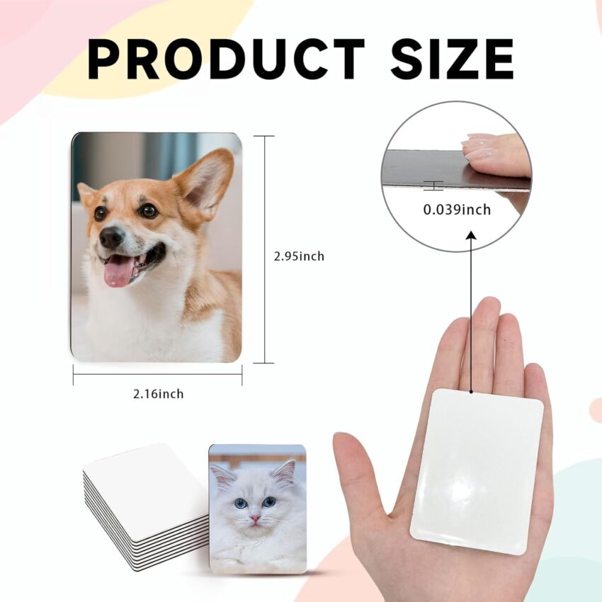 Square Sublimation Magnet Blanks Heat Press Craft Accessory