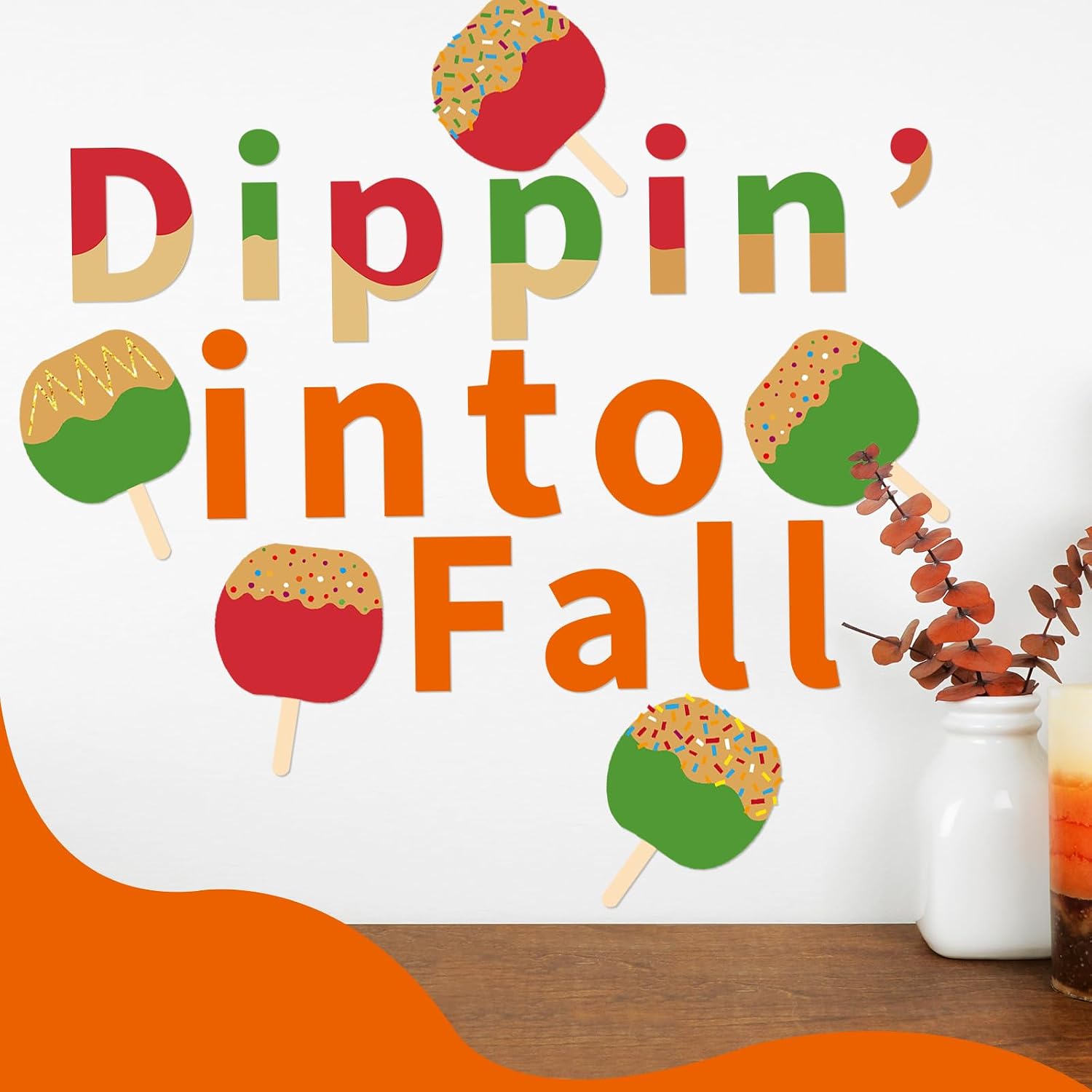 Fall Bulletin Board Caramel Apple Autumn Classroom Decor Set - Image 4