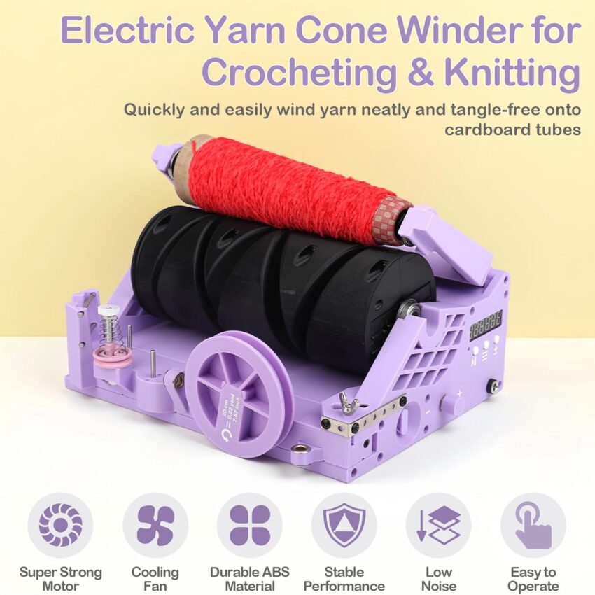 Automatic Cone Yarn Winder for Crochet Knitting