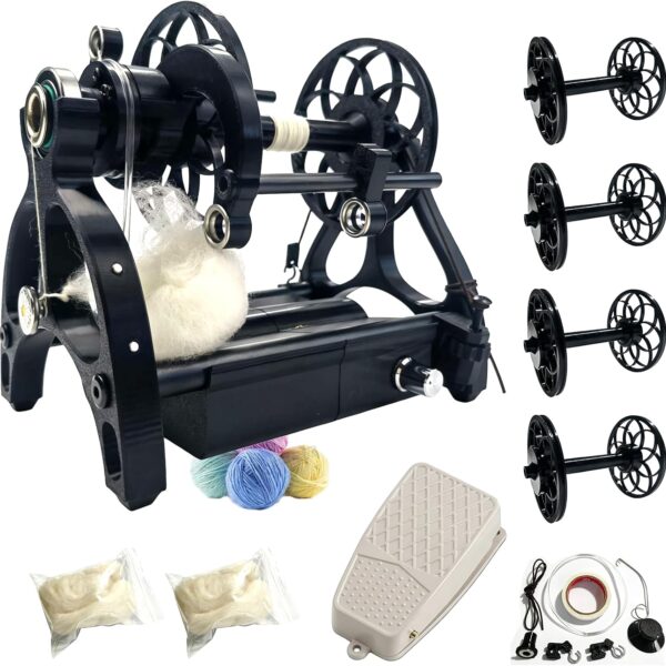 Electric Yarn Spinner with Foot Pedal Control