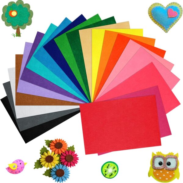 Assorted Felt Crafting Fabric Sheets Twenty Pieces