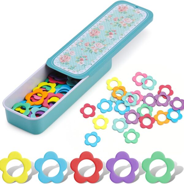 Flower Metal Stitch Markers for Crochet Knitting
