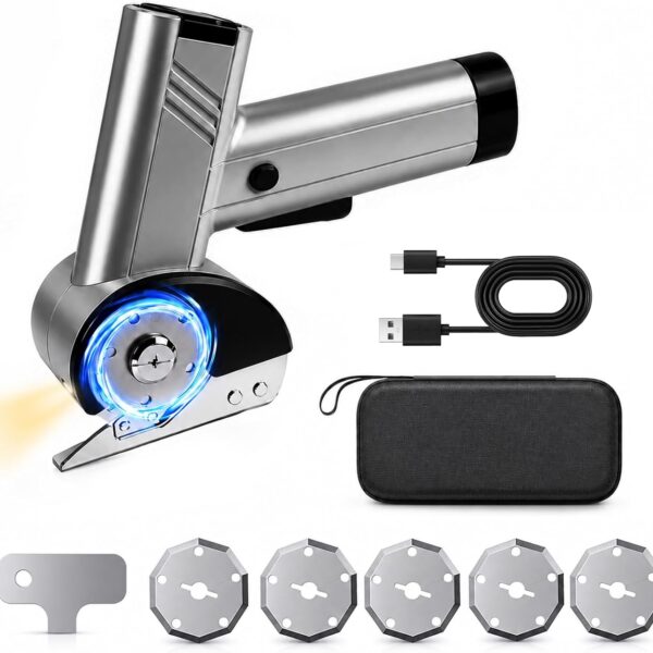 Cordless Black Electric Crafting Fabric Cutting Scissors