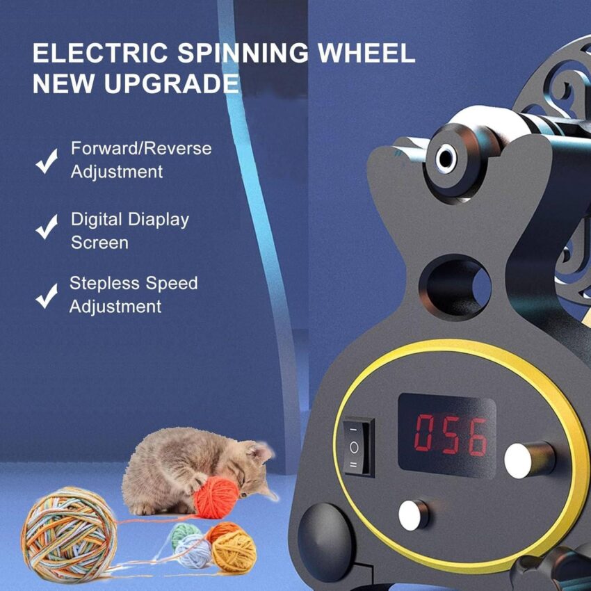 Mini Electric Yarn Winder Spinning Wheel Knitting