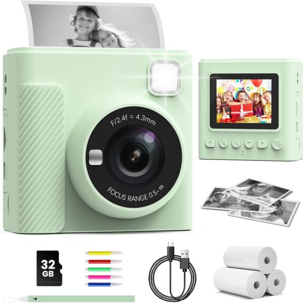 Kids Instant Print Camera HD Digital Craft Kit