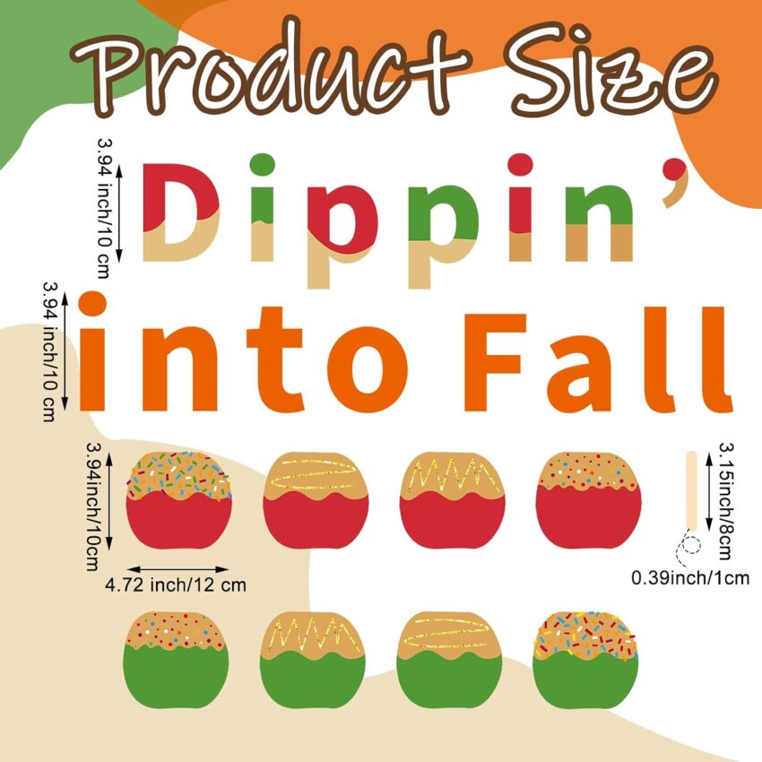 Fall Bulletin Board Caramel Apple Autumn Classroom Decor Set