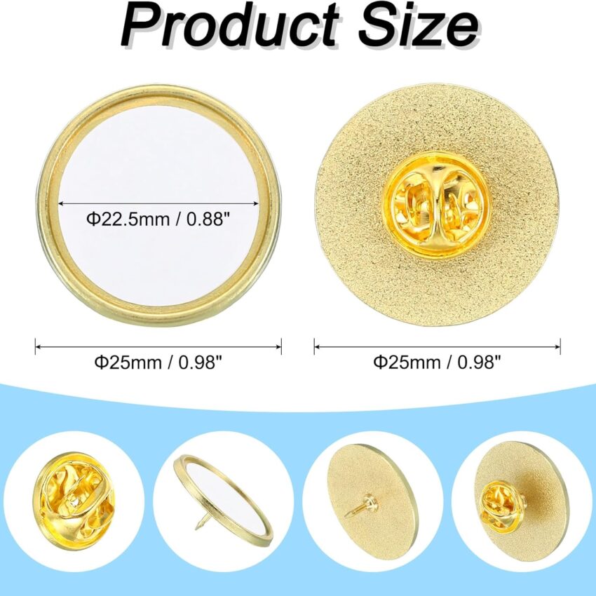 Round Sublimation Blank Buttons Heat Press Craft Set