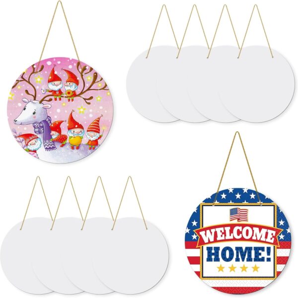 Round Sublimation Door Hanger Blanks Heat Press Set