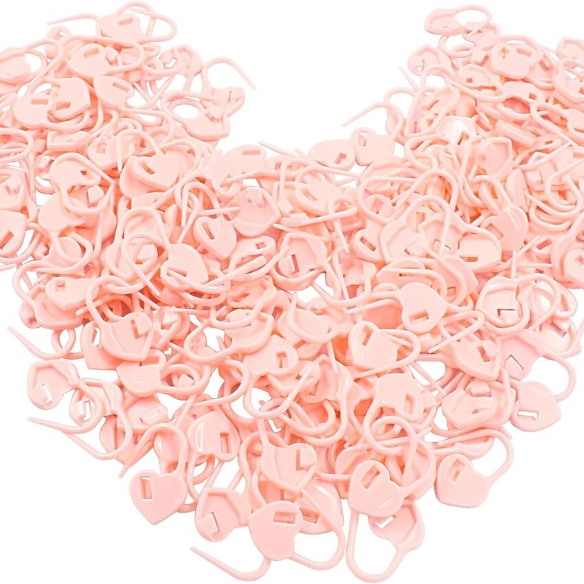 Heart Design Crochet Locking Stitch Markers Set