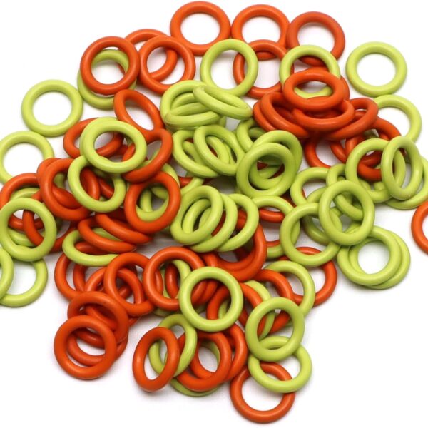 Soft Rubber Stitch Ring Markers for Knitting