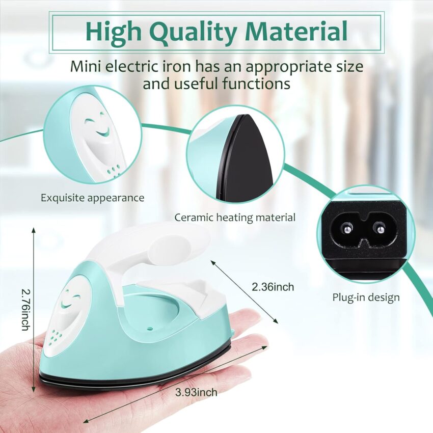 Mint Green Mini Crafting Fabric Heat Press Machine