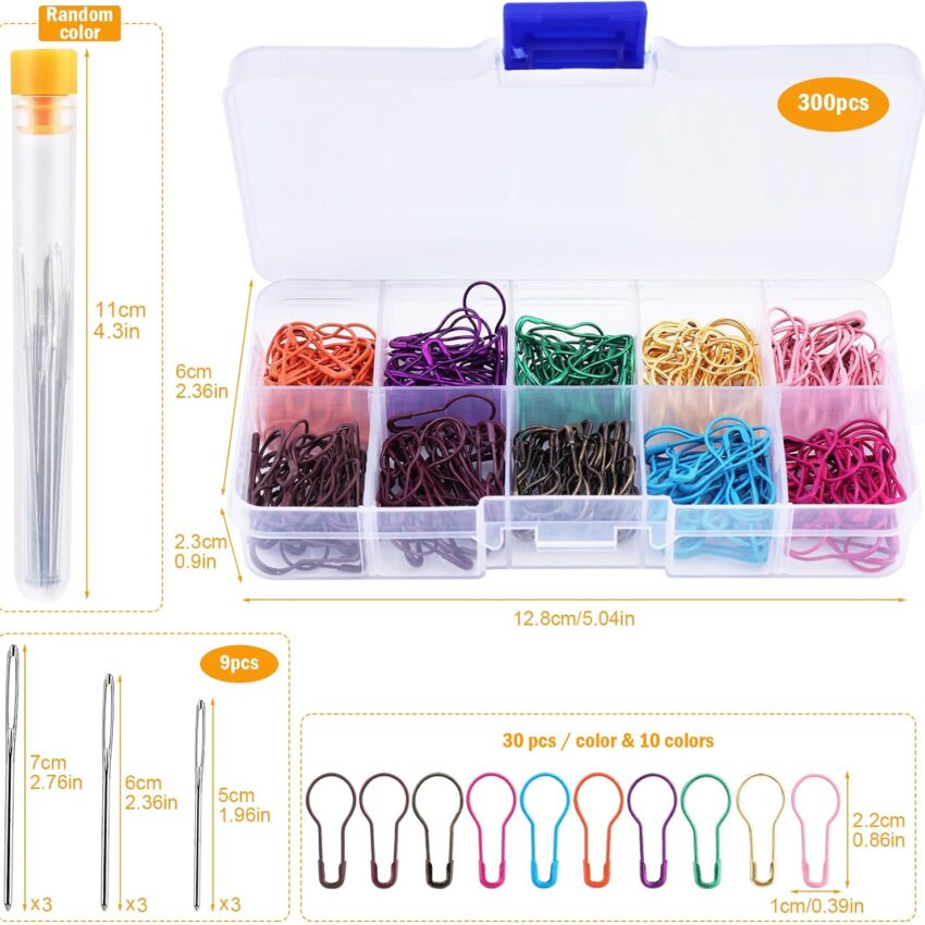 Metal Safety Pin Stitch Markers for Crocheting